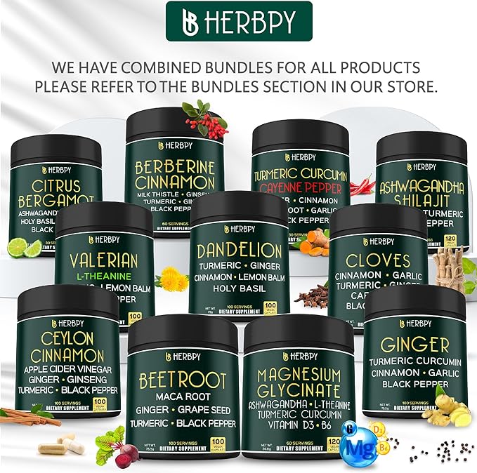 Bundle 7in1 Cloves Supplement and 5in1 Ashwagandha Shilajit - Supports Immune, Digestive Health, Relaxation, and Heart Health