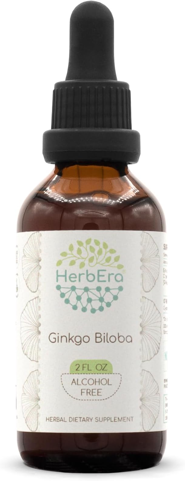 Ginkgo Biloba B60 Alcohol-Free Herbal Extract Tincture, Concentrated Liquid Drops Natural Ginkgo Biloba (Ginkgo Biloba) Dried Leaf 2 fl oz