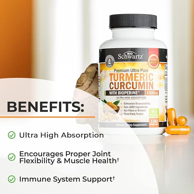 40 Billion CFU Daily Probiotic Supplement (2 Month Supply) Plus Turmeric Curcumin with Black Pepper Extract 1500mg Complex (2 Month Supply)