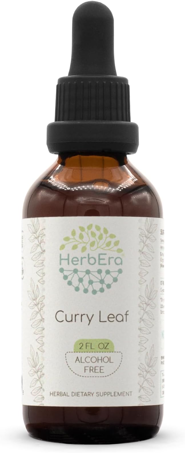 Curry Leaf B60 Alcohol-Free Herbal Extract Tincture, Concentrated Liquid Drops Natural Curry Leaf (Murraya koenigii) Dried Leaf (2 fl oz)