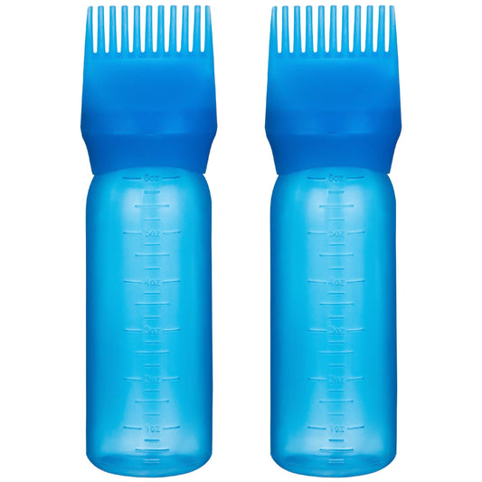 Yebeauty Root Comb Applicator Bottle, 2 Pack 6 Ounce Applicator Bottle For Hair Dye Bottle Applicator Brush With Graduated Scale