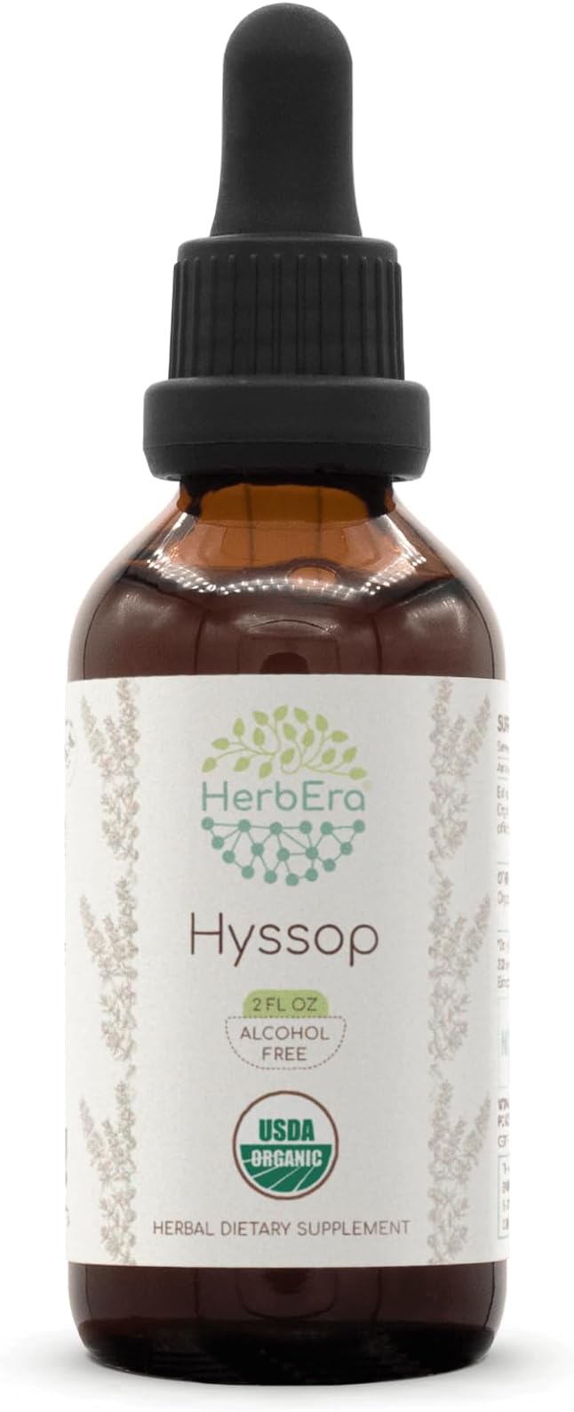 Hyssop B60 USDA Organic Tincture | Alcohol-Free Extract, High-Potency Herbal Drops | Certified Organic Hyssop (Hyssopus officinalis) Dried Root (2 oz)