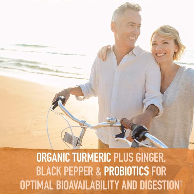 Garden of Life Organics Extra Strength Turmeric Inflammatory Response 120 Tablets-100Mg Curcumin (95% Curcuminoids) Black Pepper, Probiotics, Organic Non-GMO Vegan Gluten Free Herbal Supplement