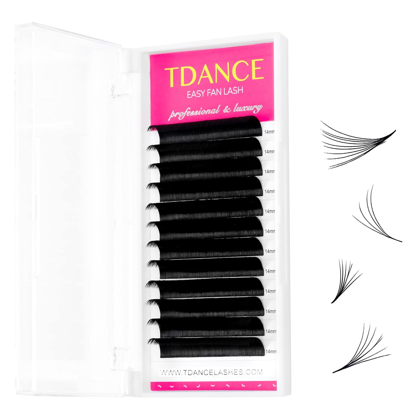 Tdance Eyelash Extension Supplies Rapid Blooming Volume Eyelash Extensions Thickness 0.05 D Curl 15Mm Easy Fan Volume Lashes Sel