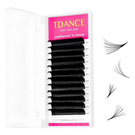 Tdance Eyelash Extension Supplies Rapid Blooming Volume Eyelash Extensions Thickness 0.05 D Curl 15Mm Easy Fan Volume Lashes Sel