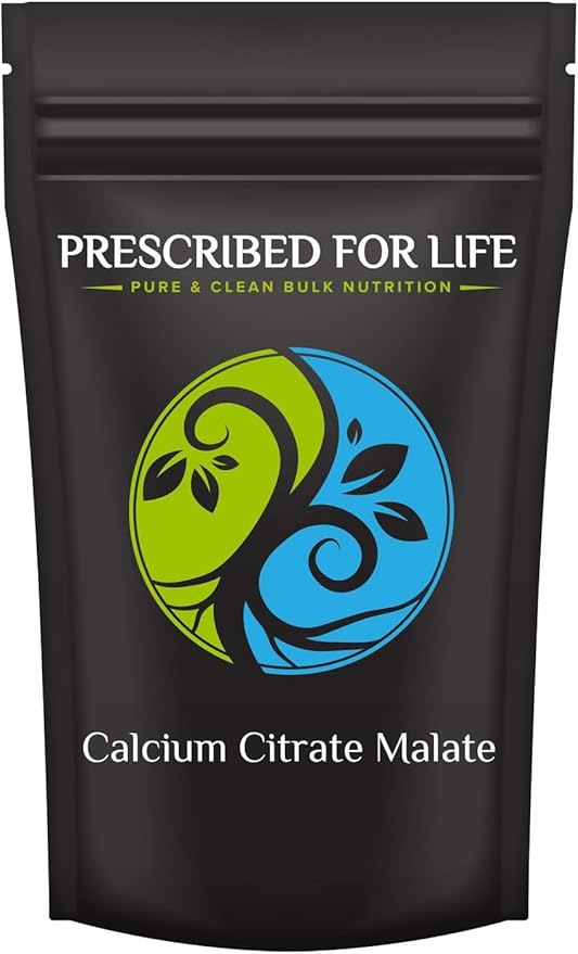 Prescribed for Life Calcium Citrate Malate, Pure Vegan Calcium Powder for Bone Health & Cardiovascular Support, Easy Absorption Formula, Non GMO, Filler & Additive Free (5kg / 11lb)