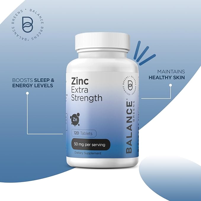 Balance Breens Pure Hyaluronic Acid 250mg with Vitamin C 50mg + Zinc 50mg Supplement Combo