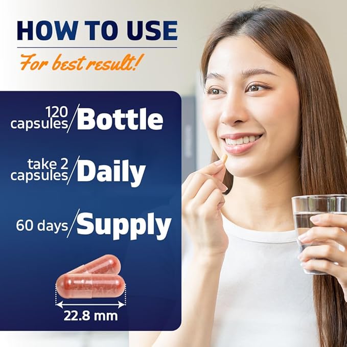 Vitamatic Citrinin-Free Red Yeast Rice 1200 mg. Capsules with CoQ10 100mg, Flush Free Niacin 100mg, & Garlic Powder 20mg - 120 Veg Capsules
