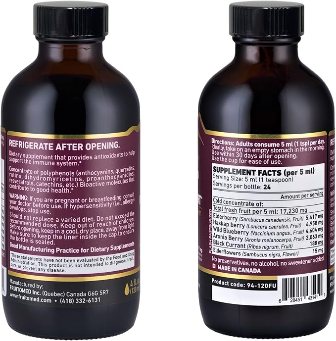 Immunia Fusion - Enhance Your Immune Support. A Powerful Formula Made with elderberries, elderflowers, and Blue Fruits Rich in polyphenols. A Concentrated antioxidant Formula. (1-Pack)