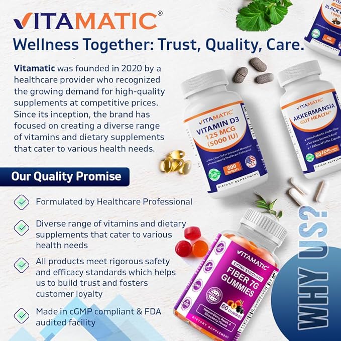 Vitamatic Melatonin 30 mg - with B6 & L-Theanine - 120 Fast Dissolve Tablets with Natural Berry Flavor (2 Tablets Dose = Melatonin 60 mg) (120 Count (Pack of 2))
