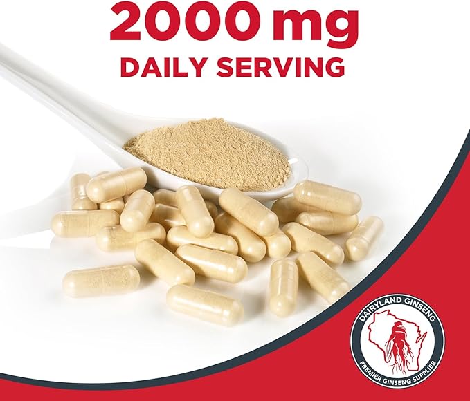 Dairyland American Ginseng Roots 4 oz and Capsules 75 ct Pack of Wisconsin Ginseng – Direct from Farmer to Consumer 西洋参
