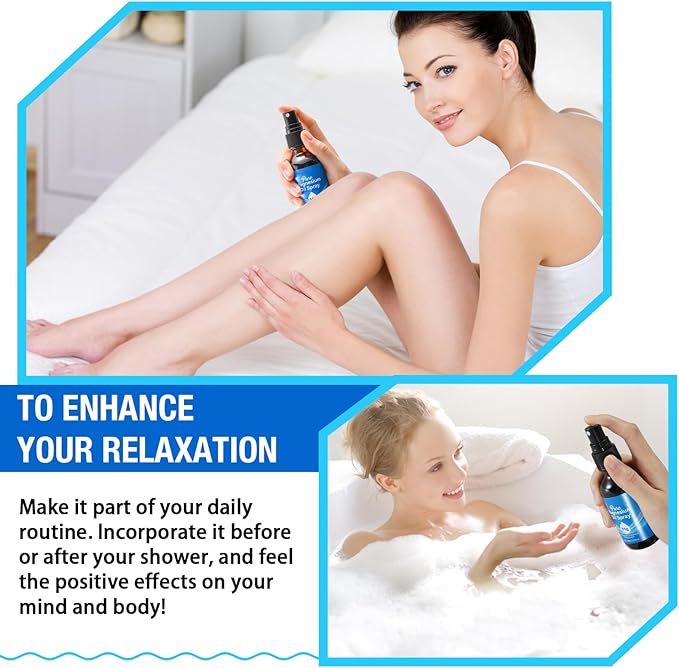 Pure Magnesium Oil Spray, Natural Organic Magnesium Oil, Easy to Use, Easy Quick to Absorb with Topical Glass Bottle(2PCS 60ML)