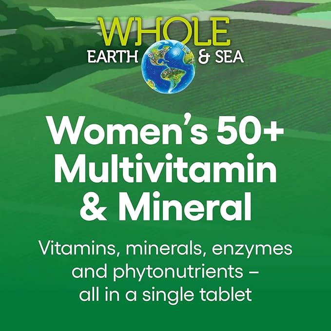 Natural Factors, Women's 50+ Multivitamin & Mineral, 1 Serving Contains Nutrition Equivalent to ½ lb of Veggies, 60 Count (Pack of 1)