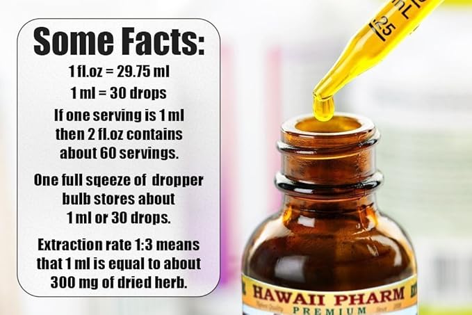 Reishi Alcohol-Free Liquid Extract - Tonic of Emperors, Organic Reishi Mushroom (Ganoderma Lucidum) Dried Mushroom Glycerite Natural Herbal Supplement, Hawaii Pharm, USA 2 fl.oz