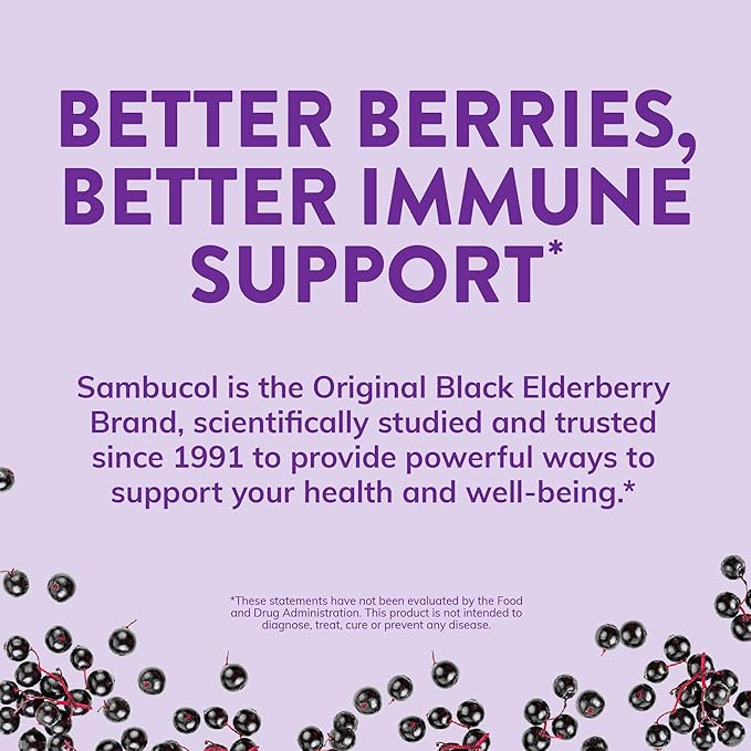 Sambucol Black Elderberry Effervescent Tablets - Elderberry with Zinc and Vitamin C for Adults, Elderberry Dissolving Tablets, Berries - 15 Count