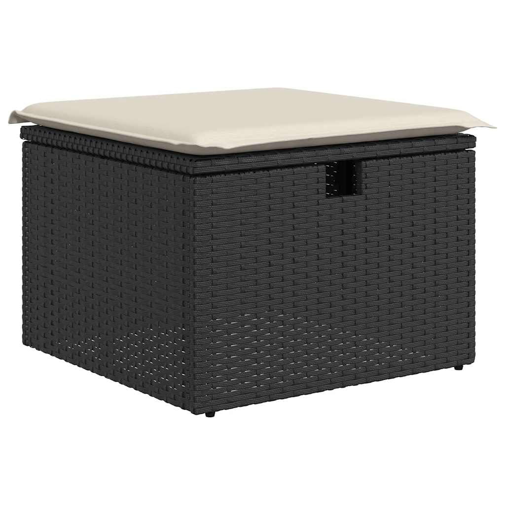 vidaXL Garden Sofa Set Black