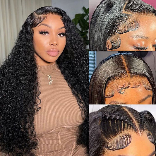 Daules 5X5 Hd Lace Closure Wigs Human Hair 5X5 Deep Wave Closure Wig For Women 100% Human Hair 180% Density Pre Plucked With Bab