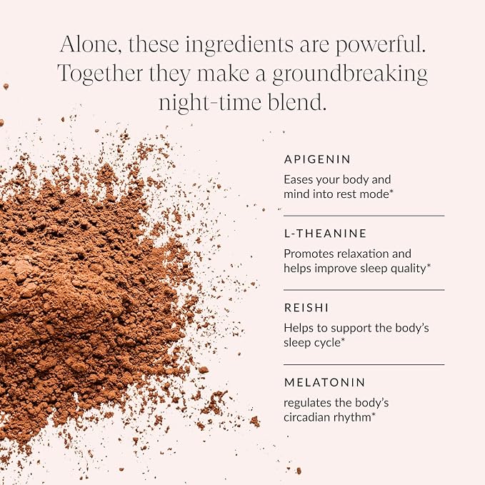 Beam Dream Sleep Powder, Sleep Aid, Sleep Aids for Adults, Contains Magnesium, Melatonin, L Theanine, Apigenin, Natural Sleep Supplement, Vegan, Non GMO, 3rd Party Tested, 5 Servings, Cinnamon Cocoa
