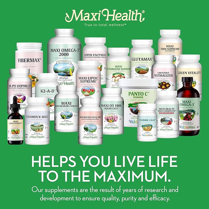 Maxi Health Calcium 1000 mg Supplement with Vitamin D3 (1000 IU) and Magnesium (500 mg) - Bone, Teeth and Joint Support for Men and Women - 90 Capsules
