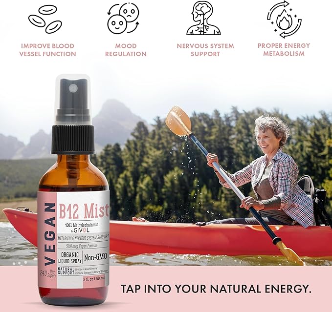 Immunity Pack Liquid Vitamins (Pack of 3) Sambucus Nigra Elderberry Mist, Zinc Boost Mist and Vitamin C Mist (Extra Strength) and Organic Vegan Vitamin B12 Supplement Liquid Mist