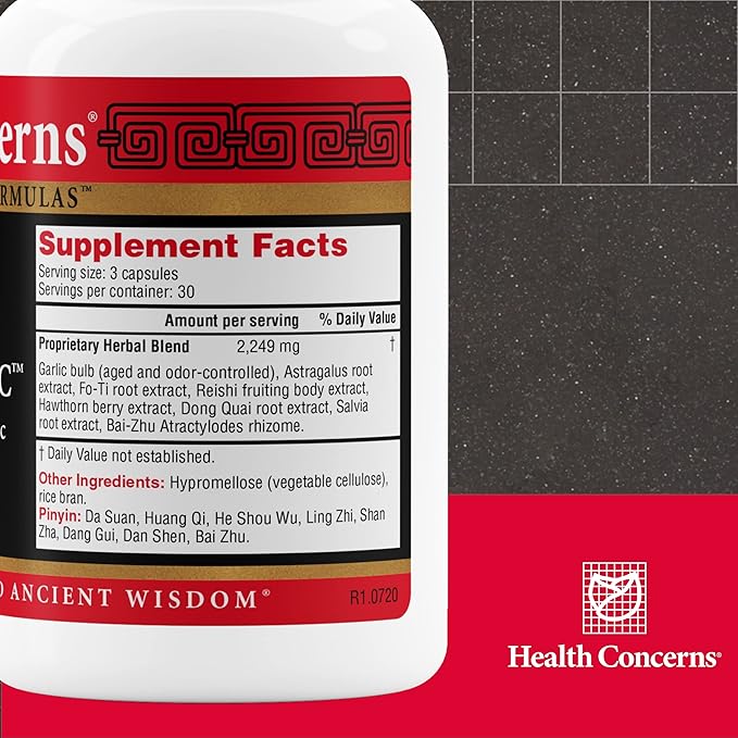 Health Concerns Astra Garlic - Blood Health Support - Garlic Supplement - 90 Capsules