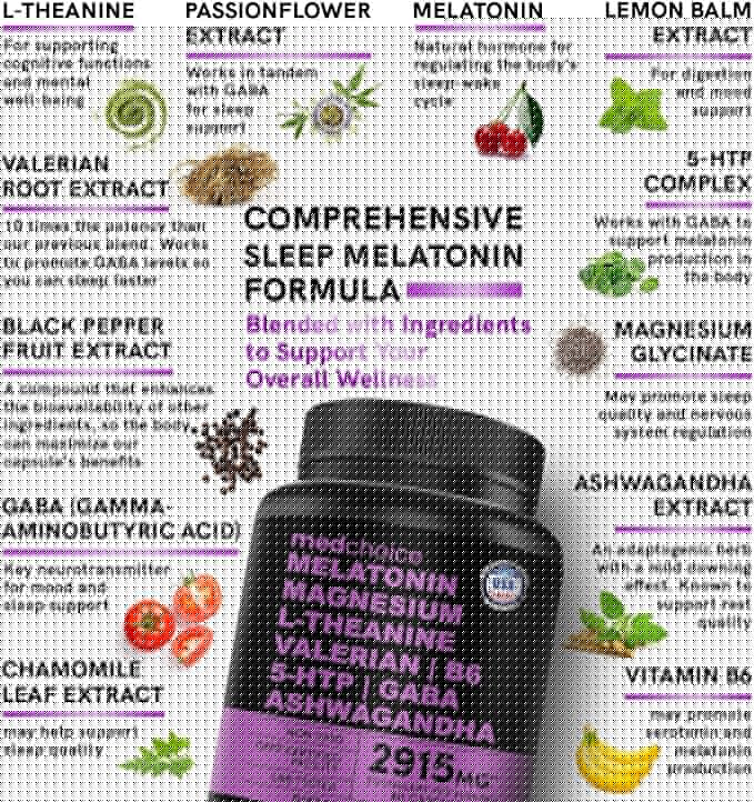 12-in-1 Melatonin Sleep Capsules - Natural Sleep Aids for Adults with Melatonin 5mg and Magnesium Glycinate 500mg, Sleep Aid with Ashwagandha, L Theanine, Valerian Root, GABA, 5-HTP (90ct, Pack of 3)