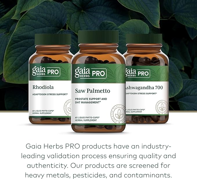 Gaia Herbs PRO Saw Palmetto - Healthy Prostate Gland Support Supplement* - Herbal Supplement with Saw Palmetto & Sunflower Seed - Vegan Gluten-Free Soy-Free - 60 Liquid Phyto-Caps (60 Servings)