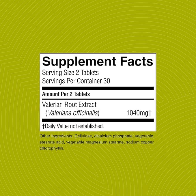 Nature's Sunshine Valerian Root Extract Time Release, 60 Capsules | Herbal Supplement Promotes Relaxation, Supports Sleep, and Delivers Natural Nervous System Support