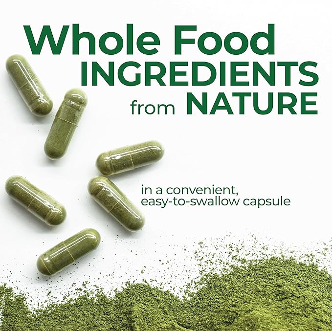 COUNTRY FARMS Super Greens Vegicaps, 32 Super Foods, Whole Food Supplement, Greens, Fruit, Vegetables, Mushrooms & Probiotics, Rich in Antioxidants & Phytonutrients, 60 Count, 30 Servings