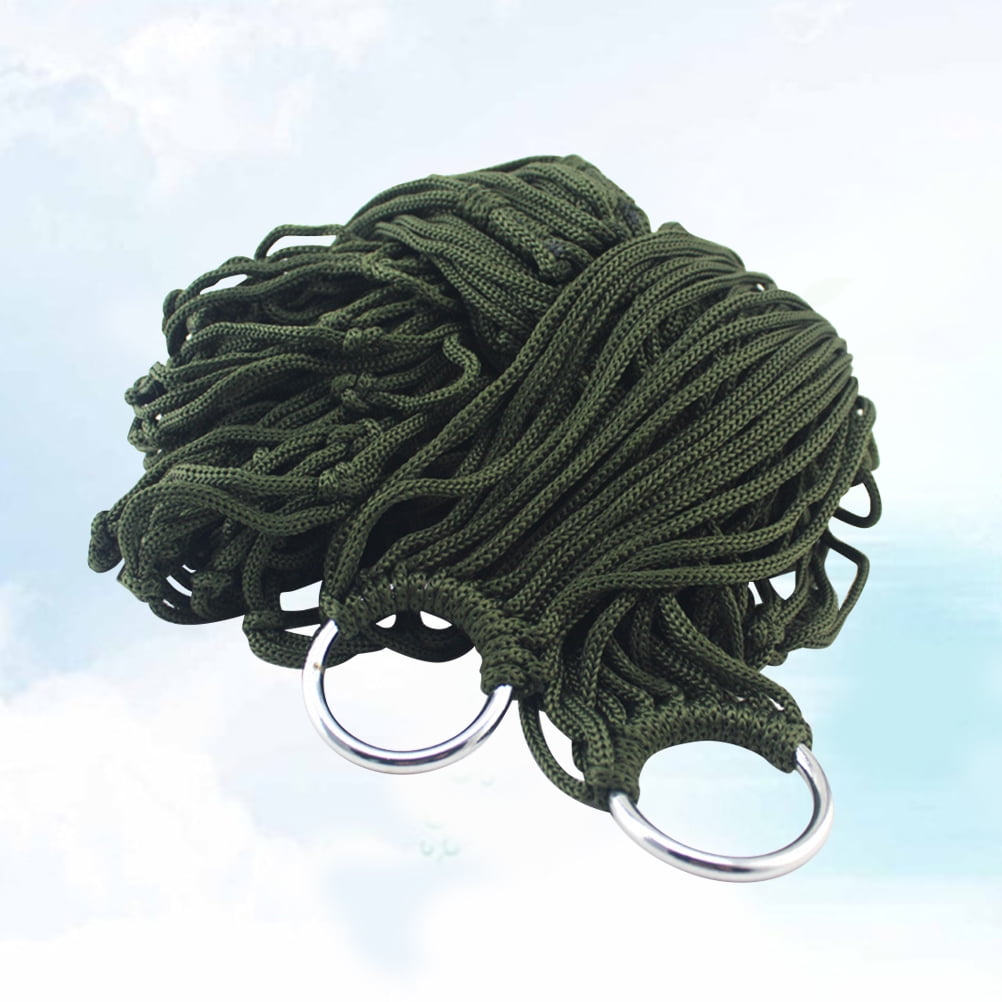NUOLUX 1Pack Compact Travel Hammock in Green for Sleeping Outdoors 94.5*31.5*2in